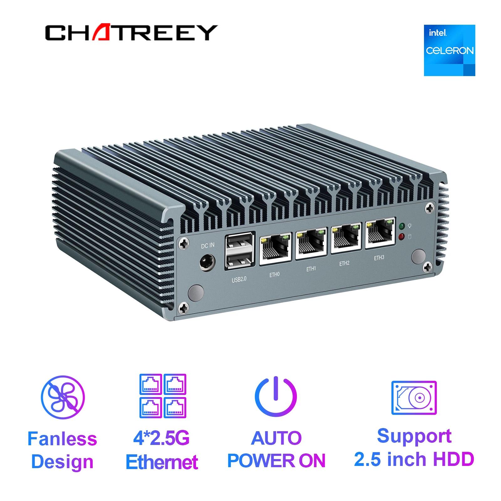Chatreey 2.5G pfSense ȭ  Ƽ N4000 4 *  i225 н Ʈ  DDR4 Ҹ ̴ PC OPNsense VPN 